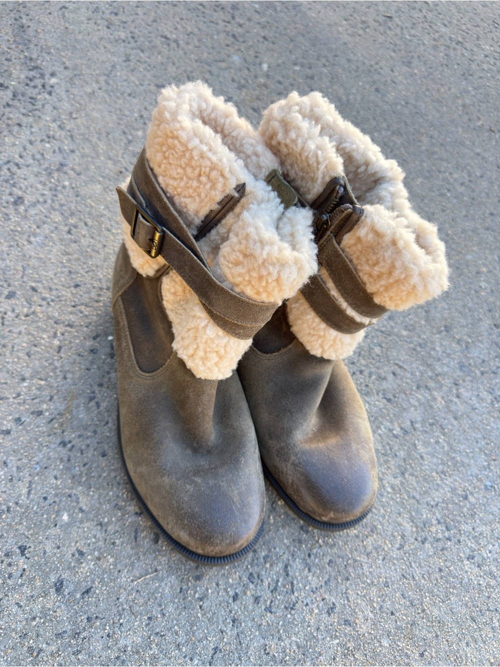 UGG Blayre III Waterproof Leather Shearling Moto Boots Women's Size 9